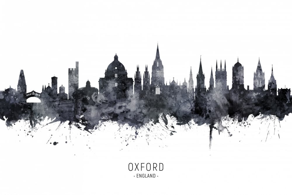 Oxford England Skyline by Michael Tompsett — canvas wall art