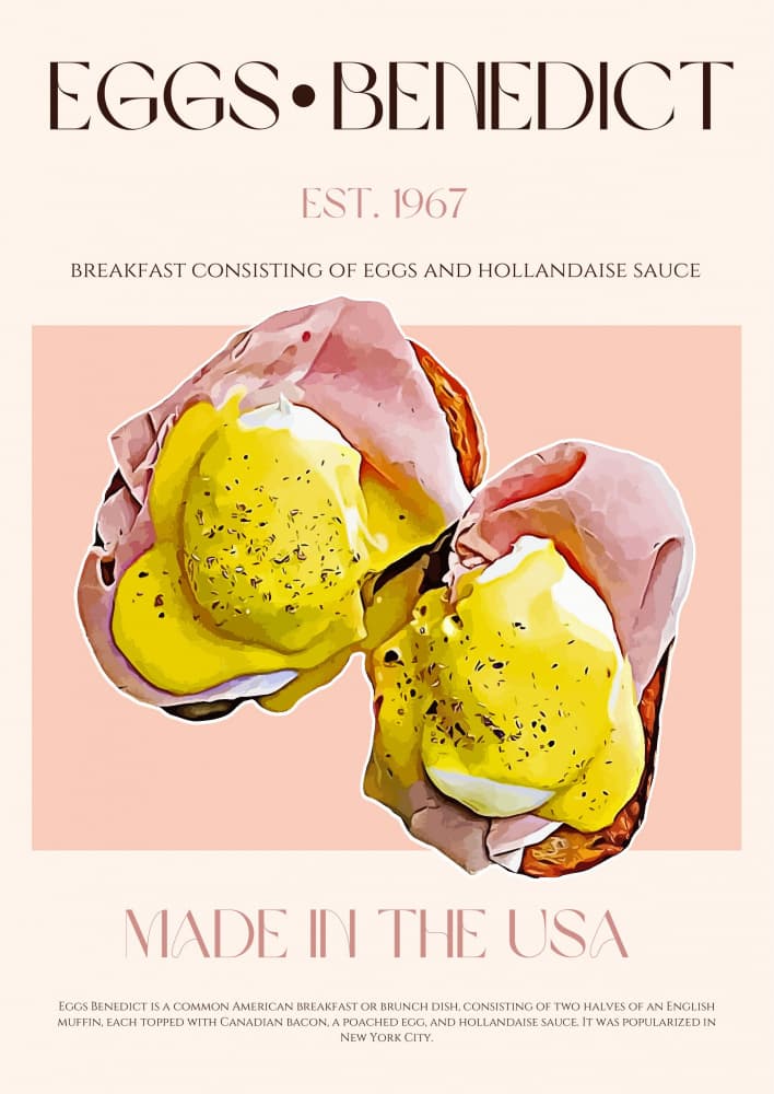Classic Eggs Benedict by Nazma Khokhar — canvas wall art