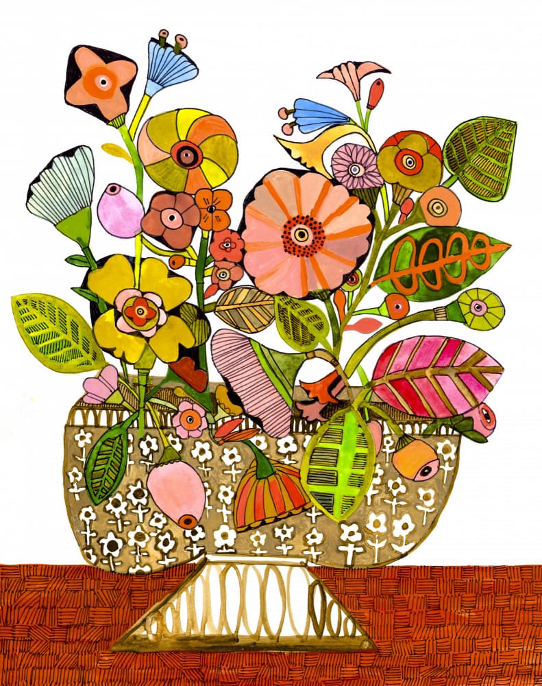 Wonkyvase by Sharon Nullmeyer — canvas wall art
