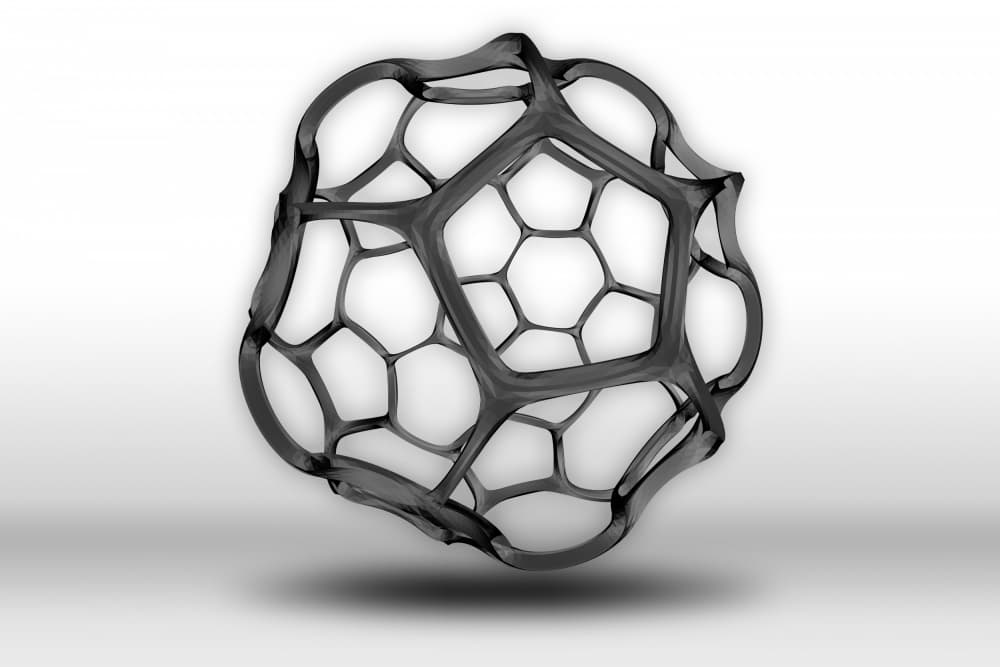 Intricate Dark Geometry by Rafal Kulik — canvas wall art