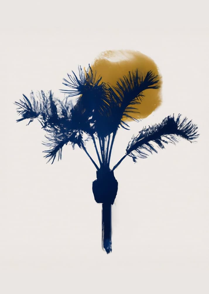 Golden Sun Palm by Merel Takken — canvas wall art