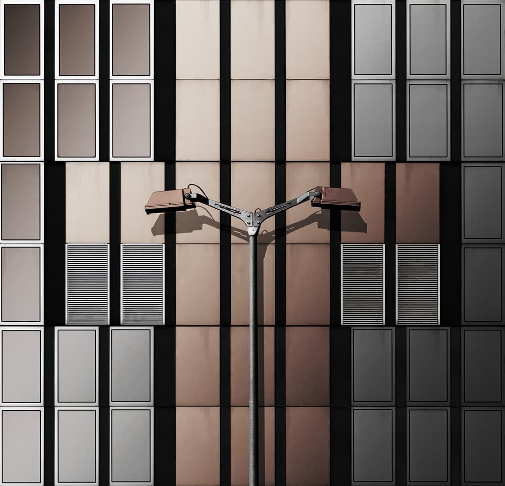 Geometric Building Light by Tomasz Buczkowski ( Tomush ) — canvas wall art