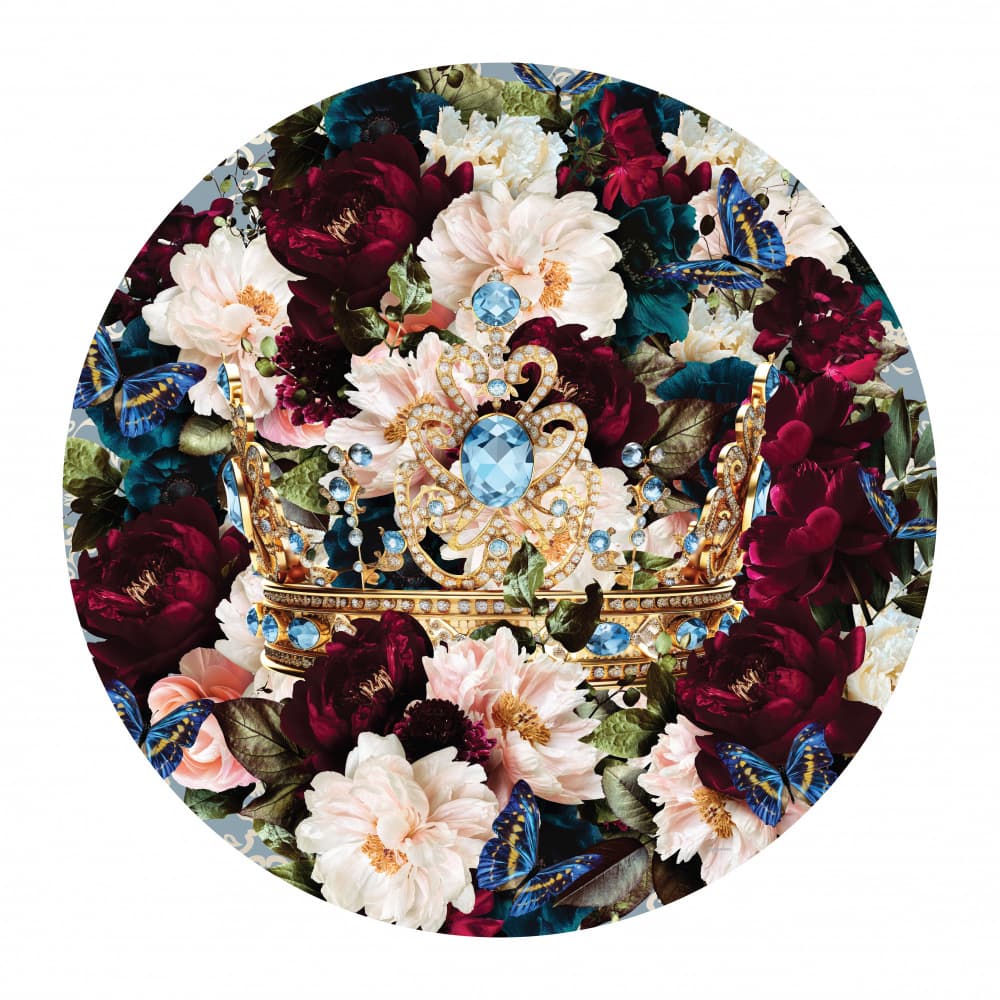 Bowie Blooms &amp; Crown by Sue Skellern — canvas wall art