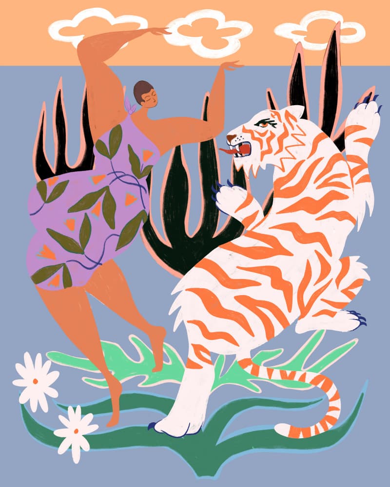 Hello Tiger by Arty Guava — canvas wall art