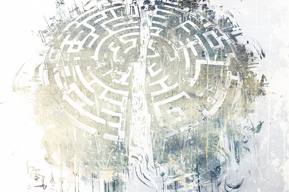 Ancient Labyrinth Tree by Rafal Kulik — canvas wall art