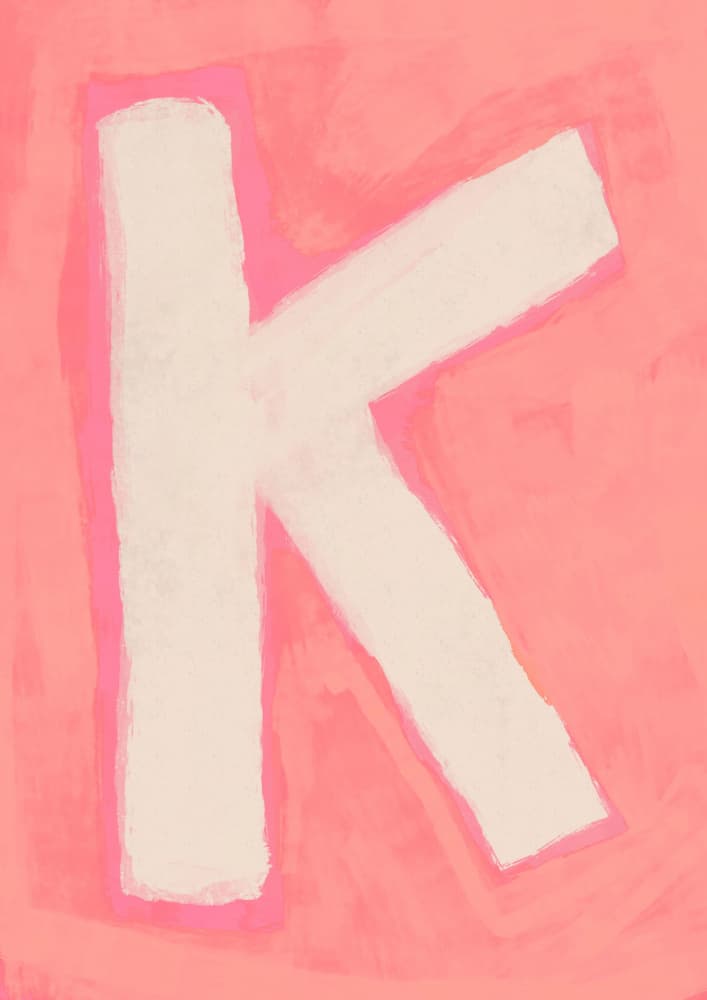 K(pink) by Treechild — canvas wall art