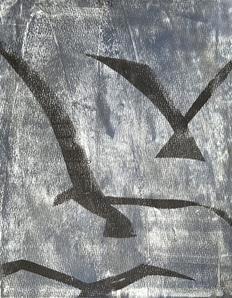 Birds Silhouette by Christina Misuro — canvas wall art