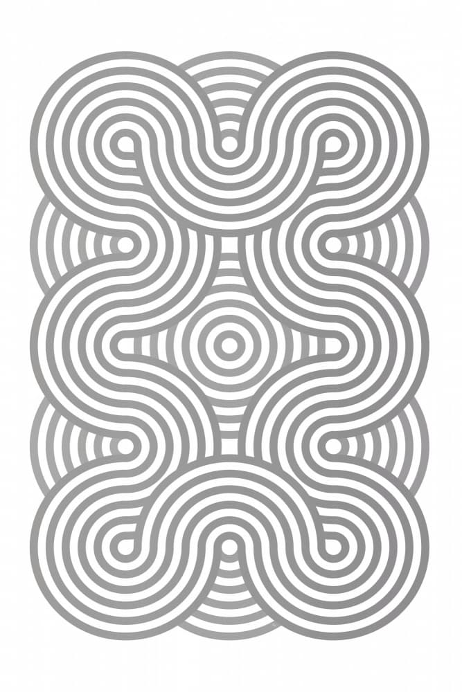 Flowing Geometric Curves by Martina — canvas wall art
