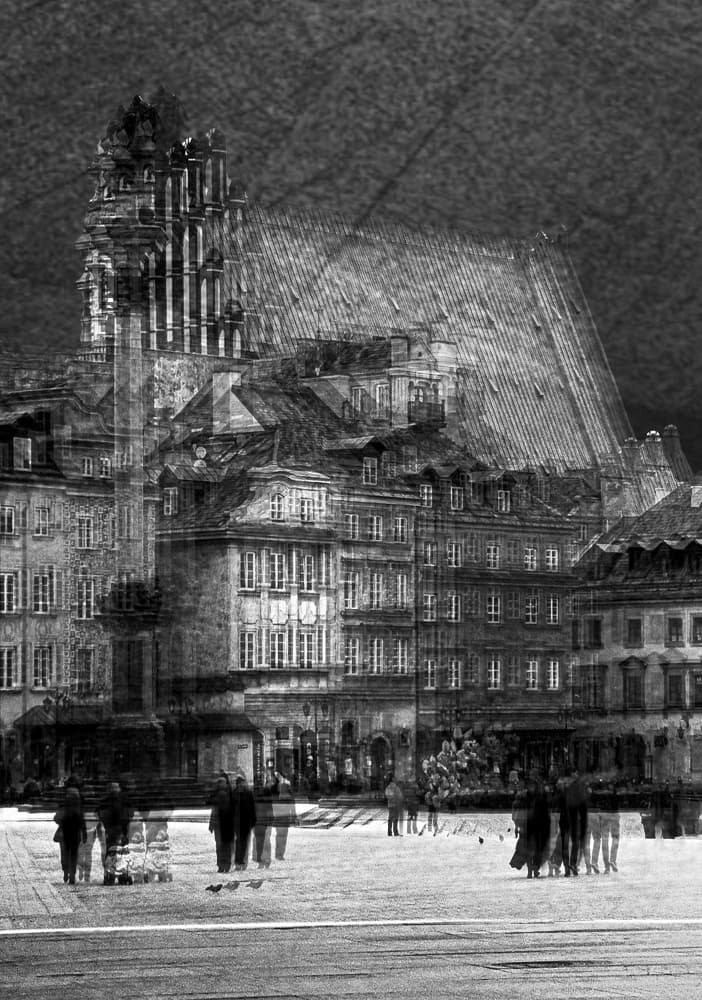 Historic City Square Layers by Raffaele Corte — canvas wall art