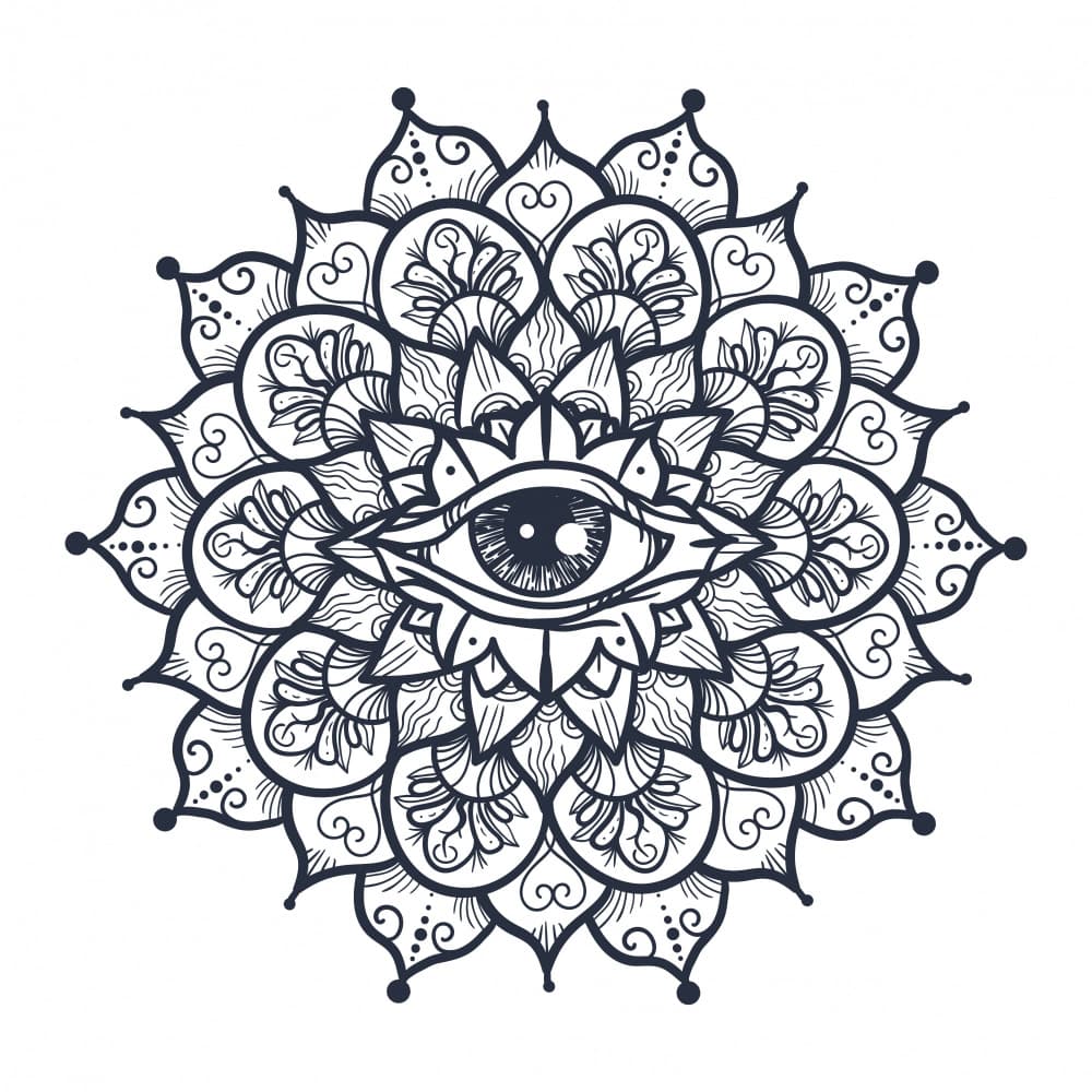 Mystic Eye Mandala by Marika Barsrsind — canvas wall art