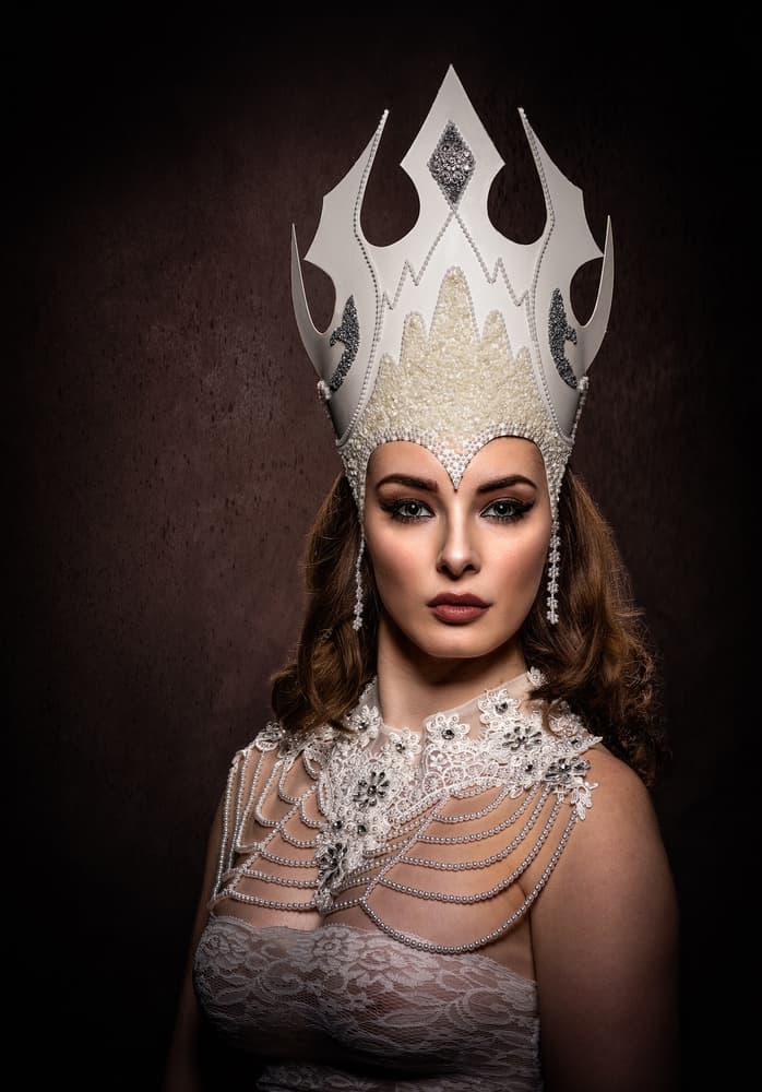 Regal Ice Queen Portrait by Luc Stalmans — canvas wall art