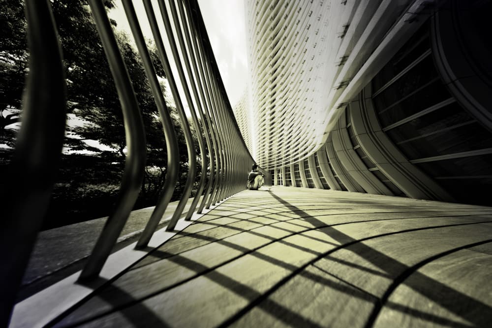 Modern Architecture Solitude by moucorn — canvas wall art