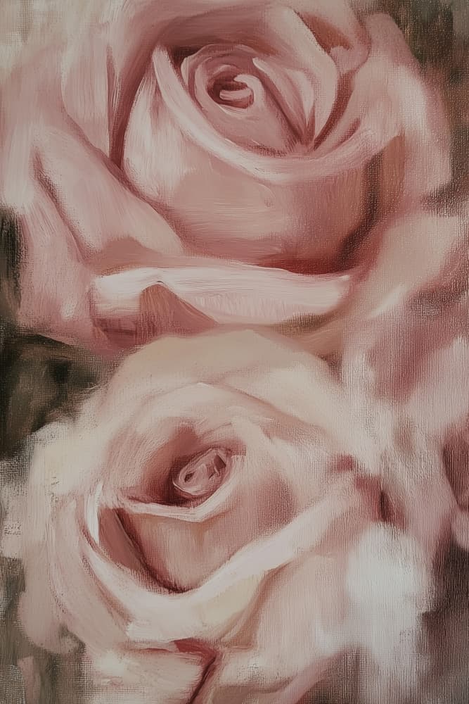 Soft Pink Roses by Melloi Art Prints — canvas wall art