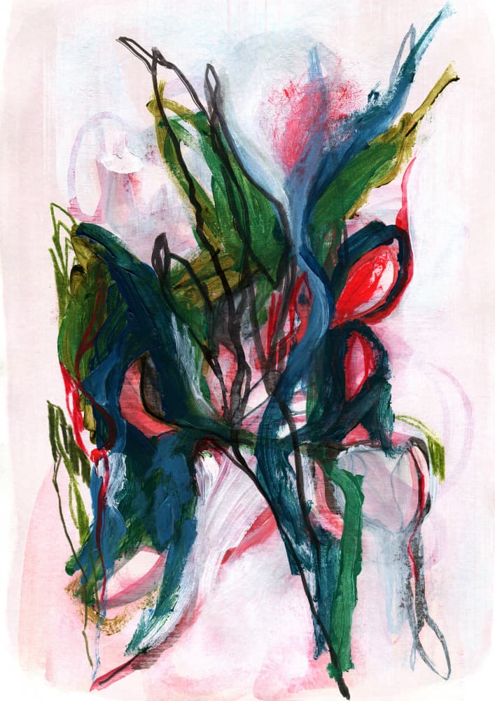 Vibrant Floral Abstract by Jenja Braun — canvas wall art