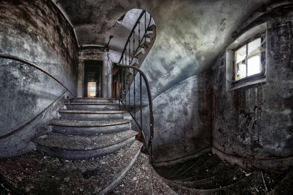 Abandoned Spiral Staircase by Francois Casanova — canvas wall art