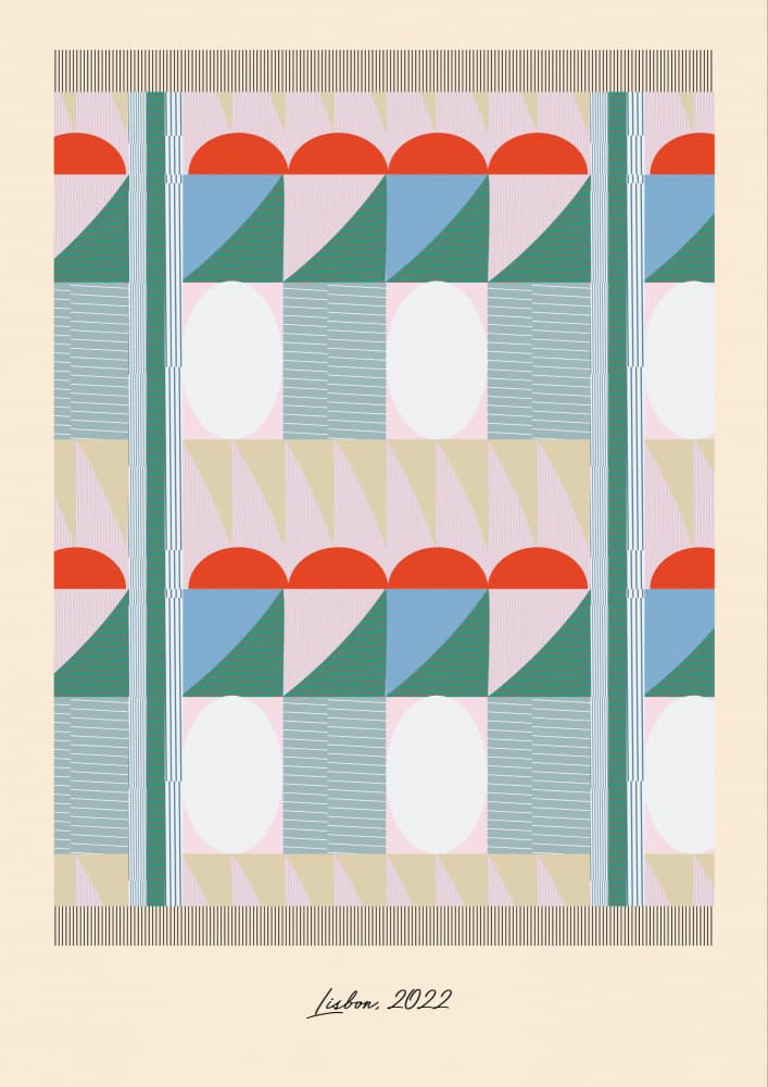 Colorful Geometric Pattern by Emma Make — canvas wall art