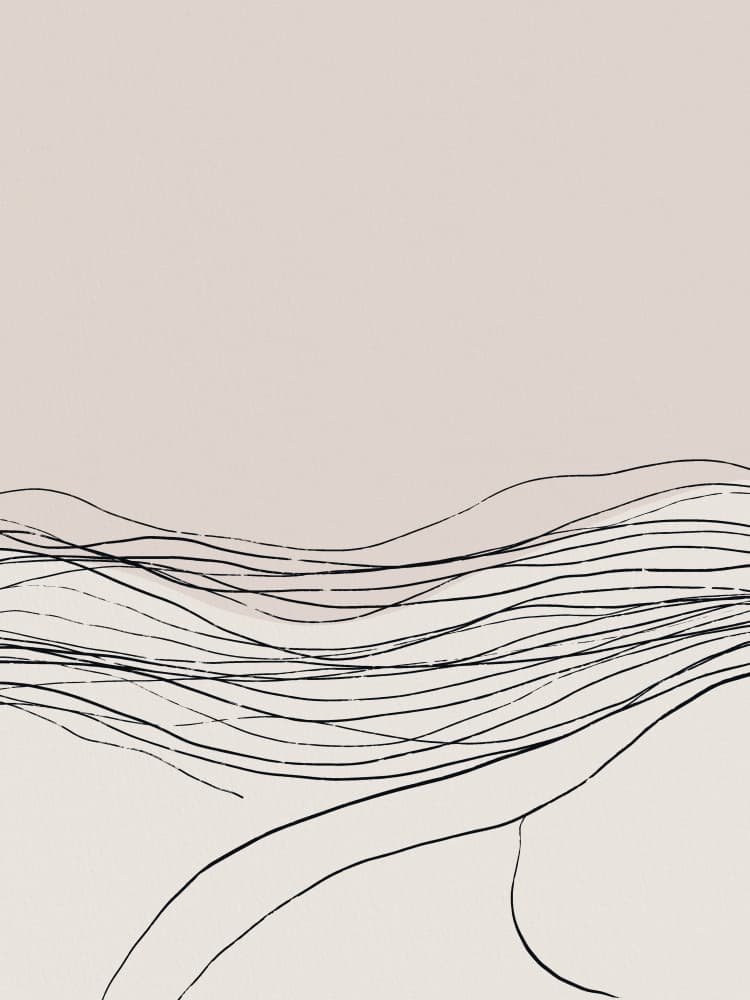 Delicate Flowing Lines by Little Dean — canvas wall art