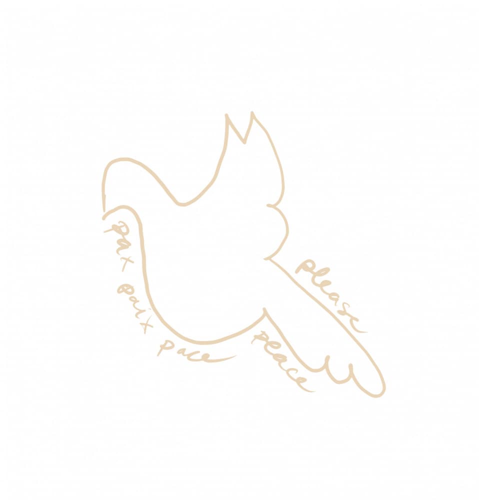 **Peace Dove Outline** by Carola Cedell — canvas wall art
