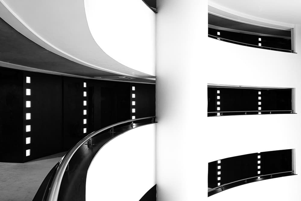 Modern Architectural Curves by Hans-Wolfgang Hawerkamp — canvas wall art
