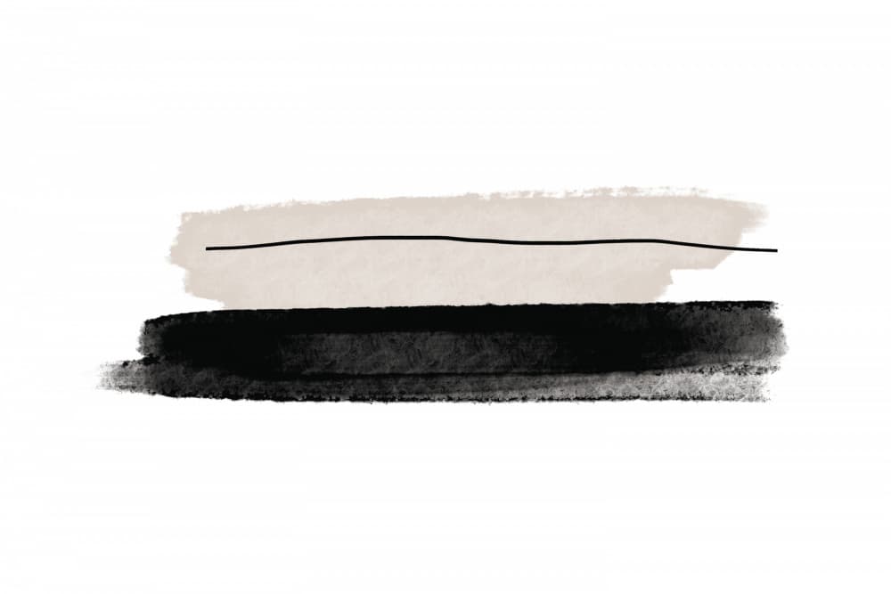 Black And Beige Brushstrokes by uplusmestudio — canvas wall art