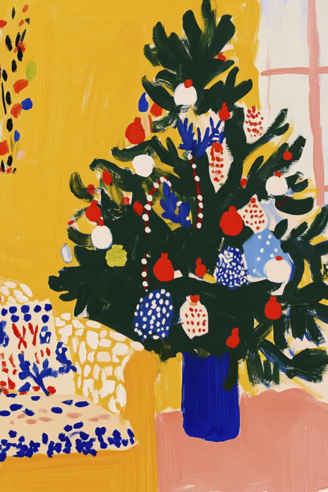 Festive Pine Delight by Treechild — canvas wall art