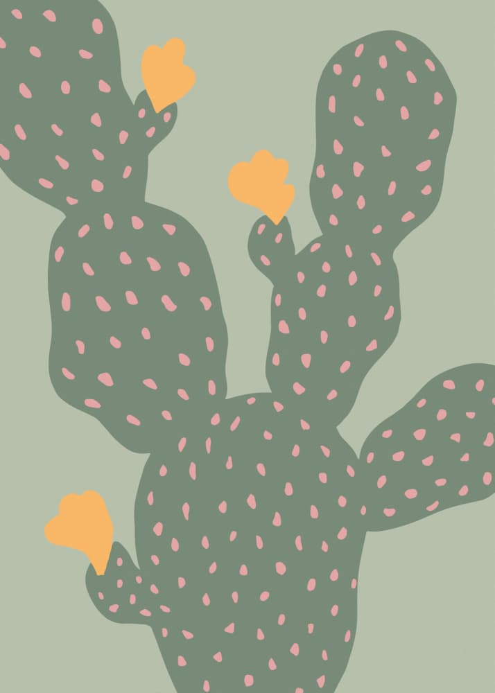 Modern Cactus Bloom by Pictufy Studio — canvas wall art