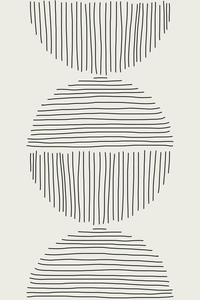 Stacked Organic Lines by jay stanley — canvas wall art