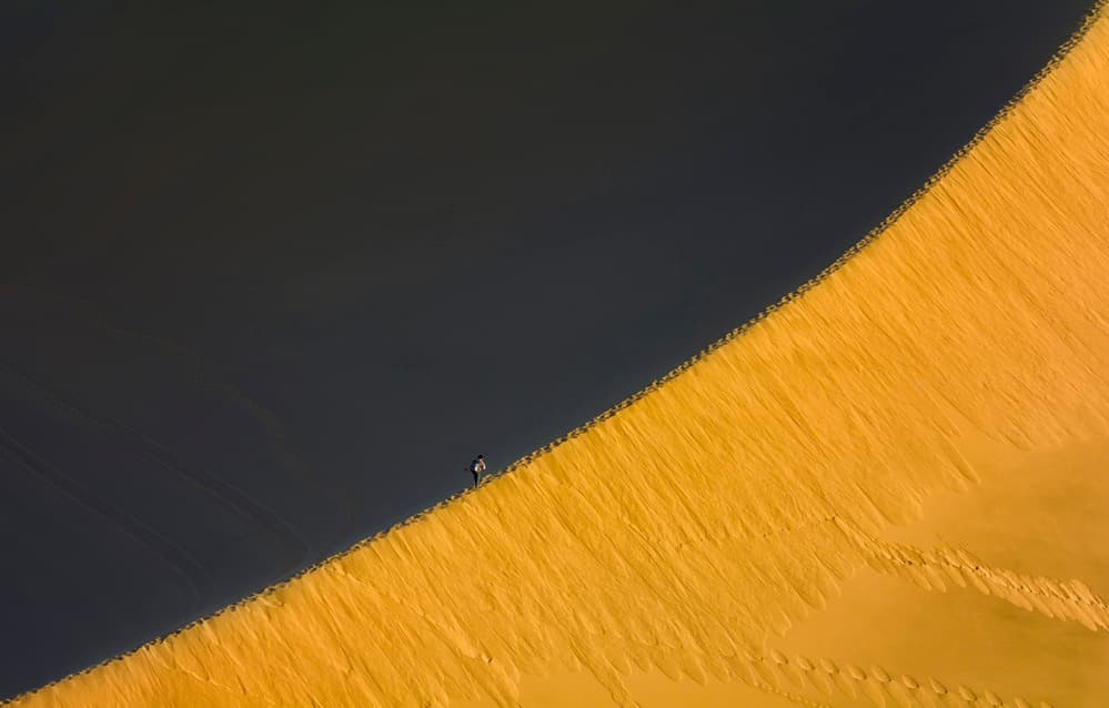 Desert Ridge Walk by Larry Deng APA — canvas wall art