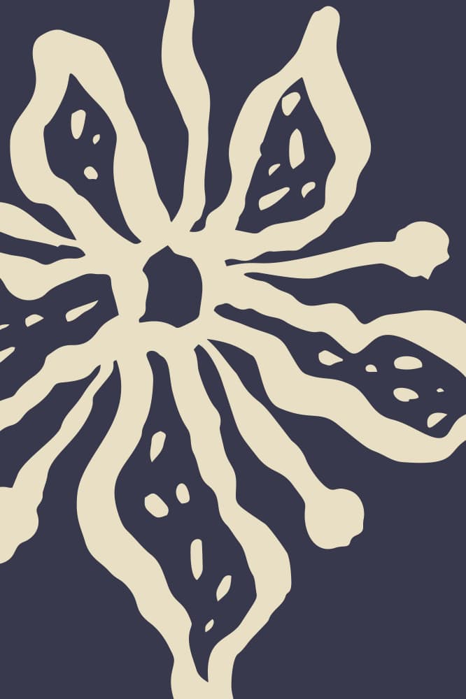 Modern Indigo Bloom by Anna Rose — canvas wall art