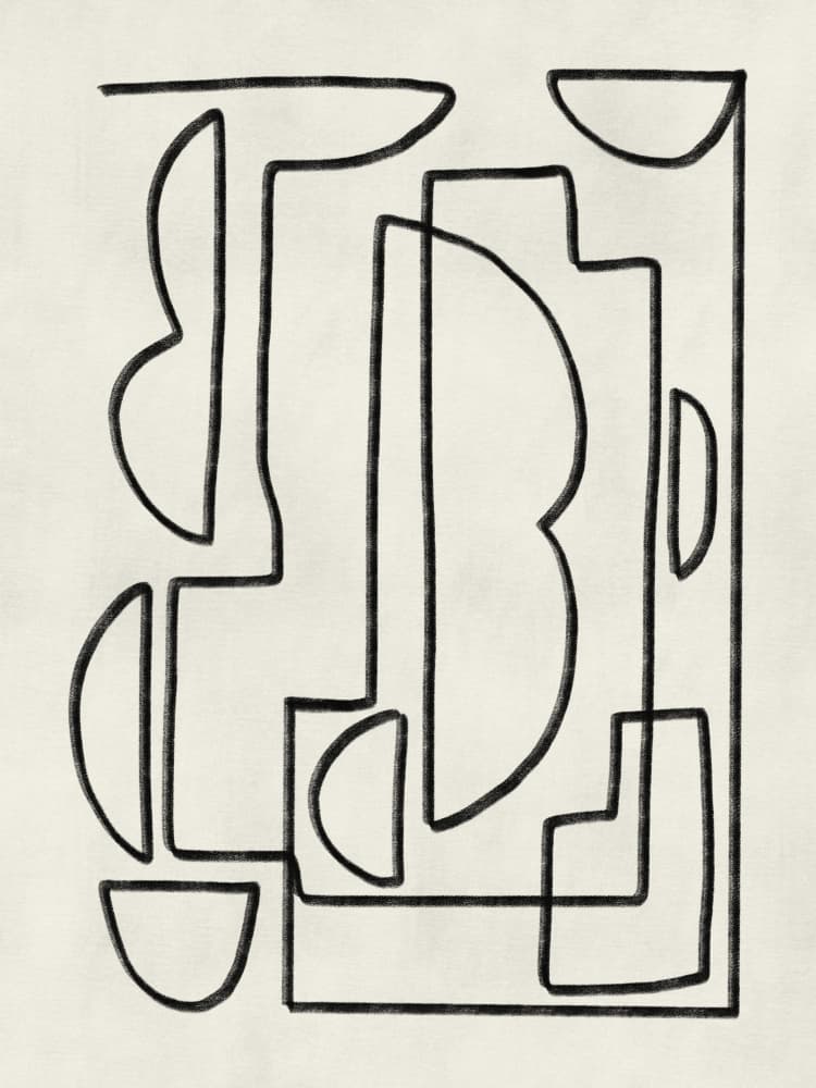 Minimalist Line Shapes by Little Dean — canvas wall art