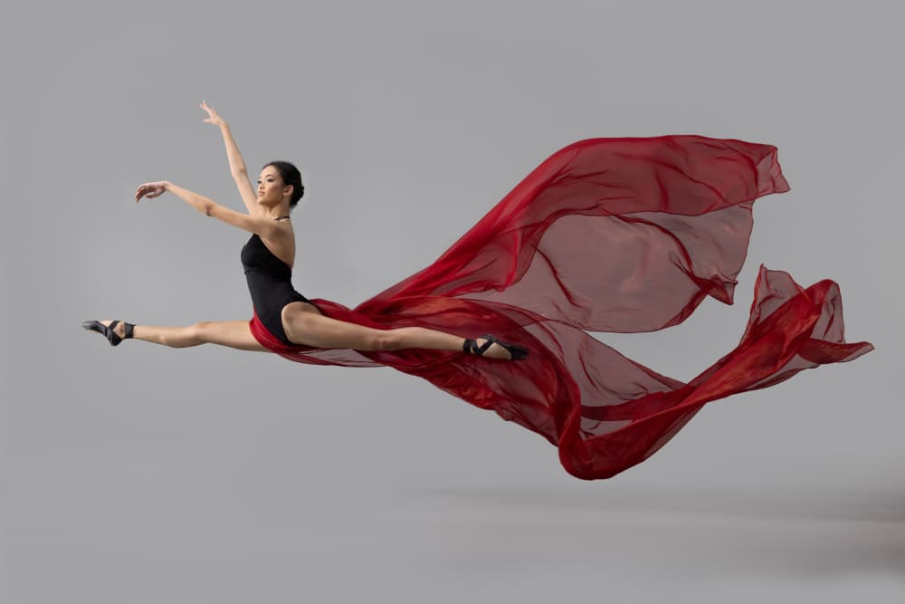 Dynamic Red Ballet by Lisdiyanto Suhardjo — canvas wall art