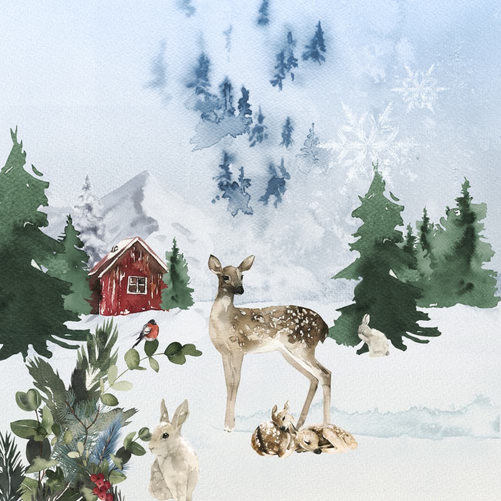 Woodland Winter Tale by Emel Tunaboylu — canvas wall art