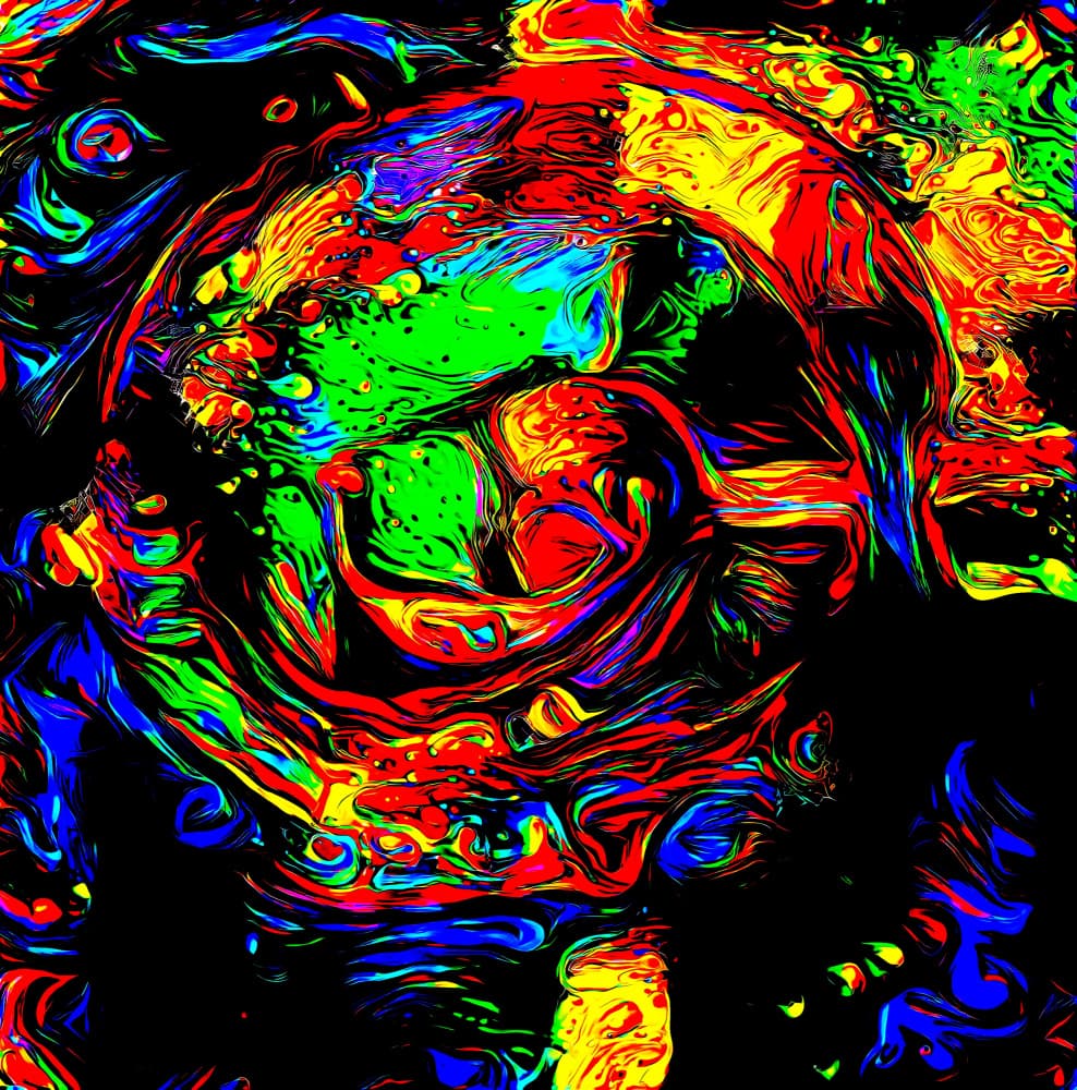 Psychedelic Color Swirl by mnemonixART — canvas wall art