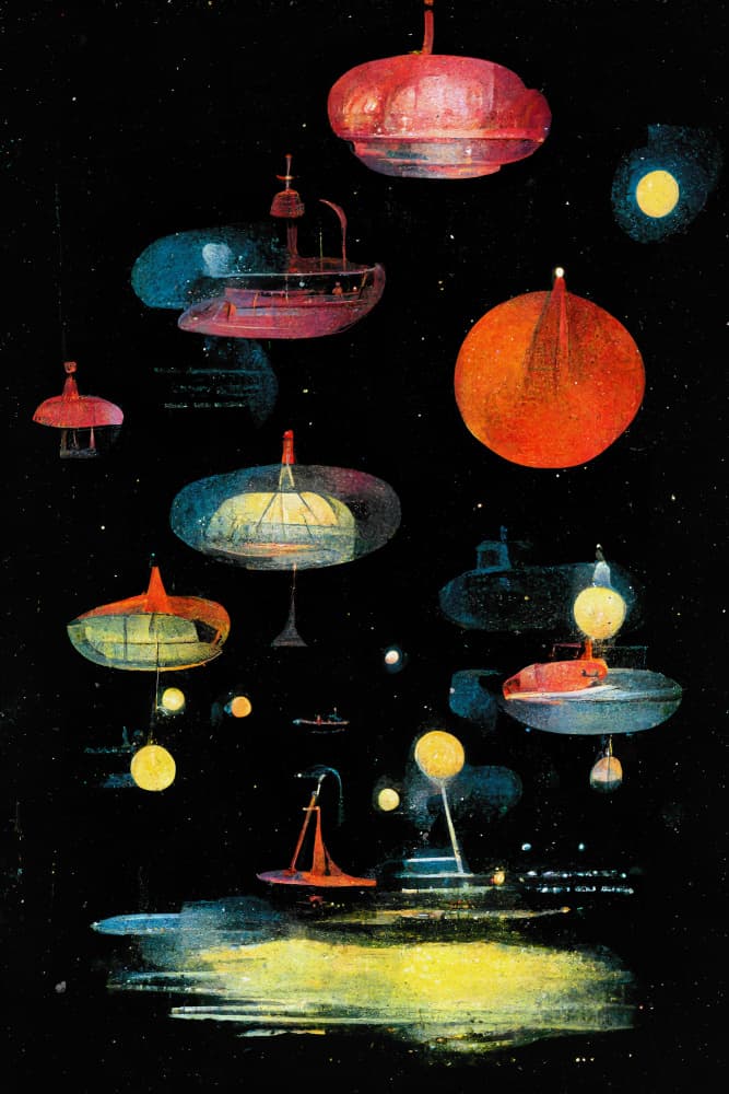 Lanterns by Treechild — canvas wall art