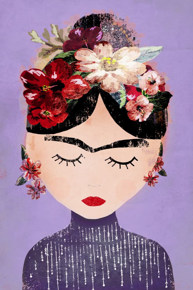 Frida (Purple) by Treechild — canvas wall art