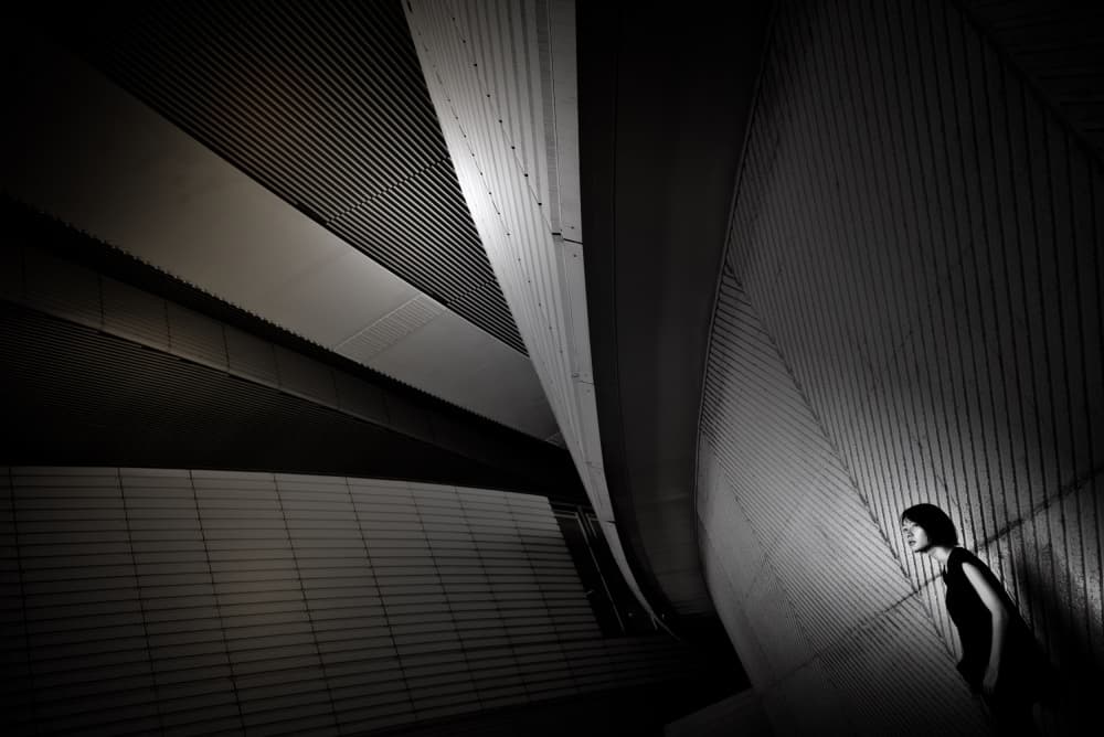 Woman In Modern Light by moucorn — canvas wall art
