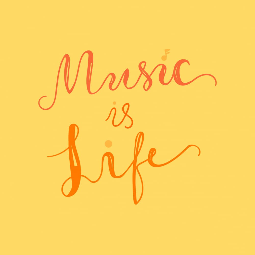 Music Is Life Quote by Marika Barsrsind — canvas wall art