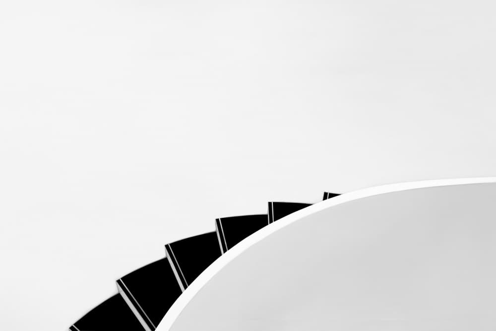 Geometric Spiral Staircase by konglingming — canvas wall art