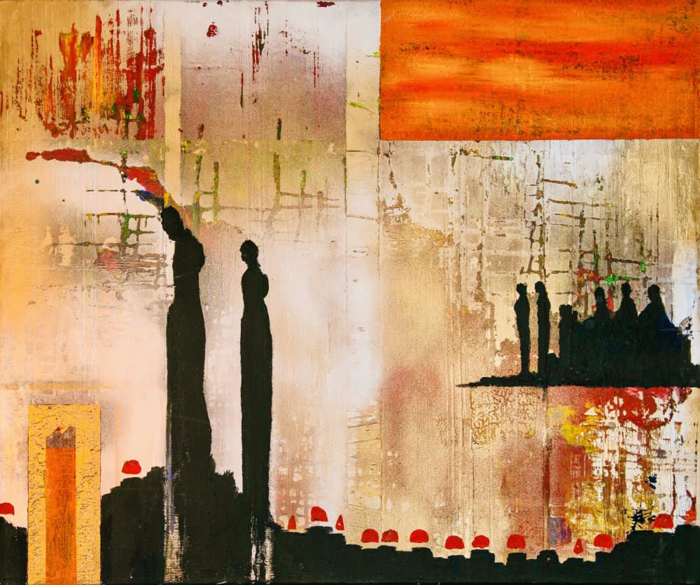 Abstract City Silhouettes by Fredrik Olsen — canvas wall art