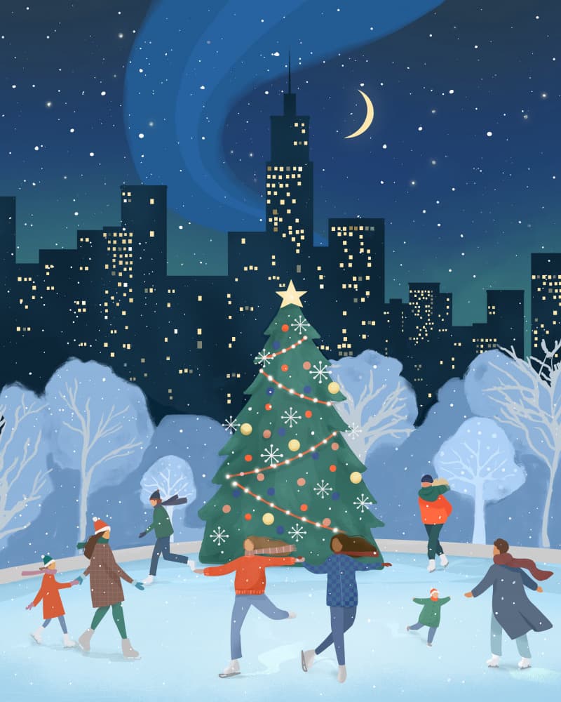 Xmas in NYC by Petra Lizde — canvas wall art