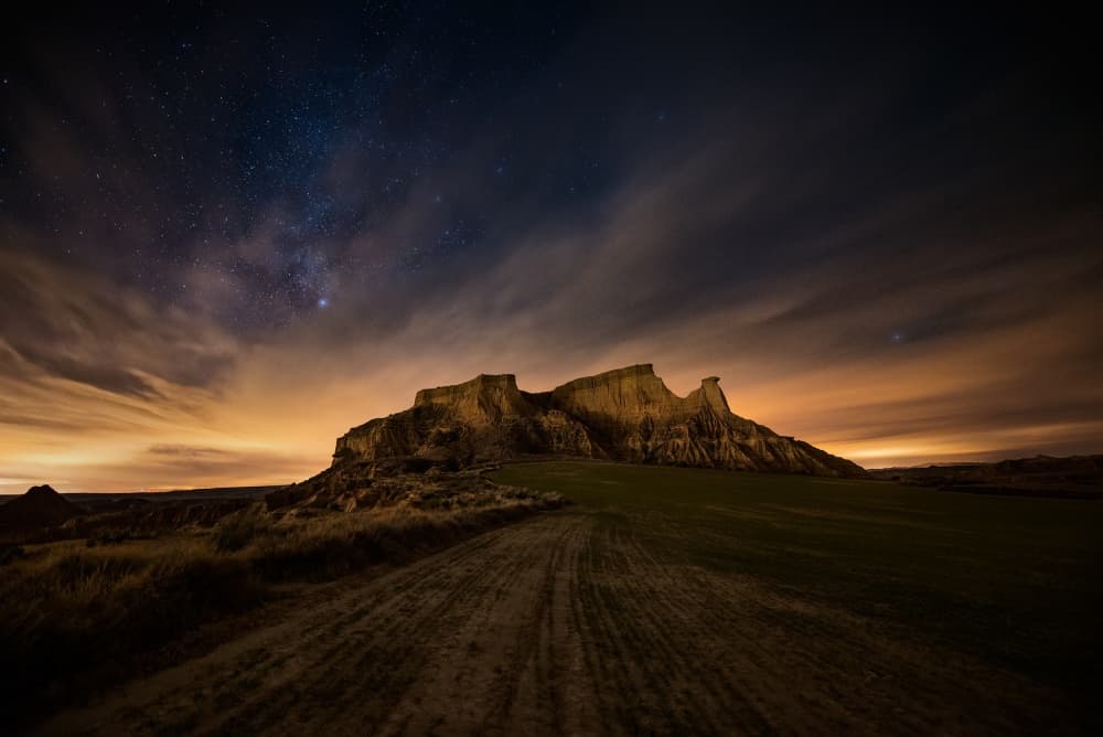 Milky Way Over Badlands by David Martin Castan — canvas wall art