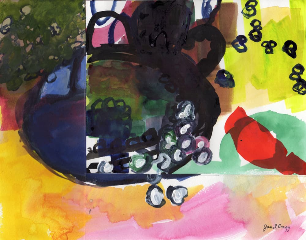 Colorful Abstract Garden by Janel Bragg — canvas wall art