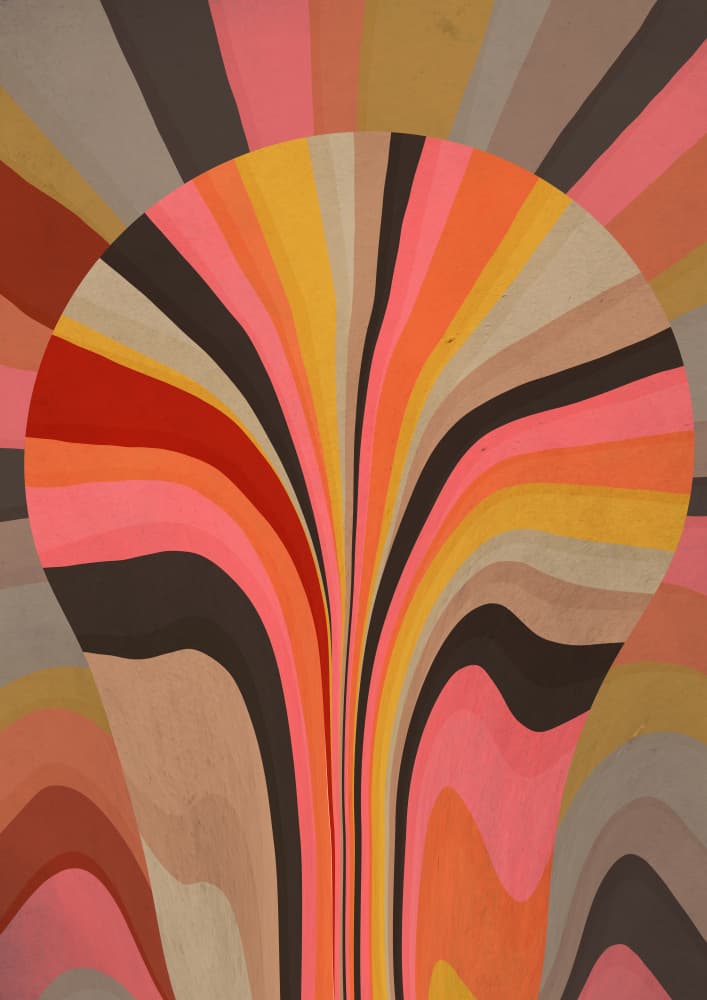 Colorful Lightburst by Treechild — canvas wall art