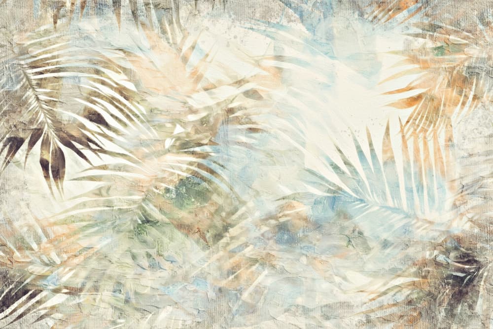 Faded Tropical Palms by Rafal Kulik — canvas wall art