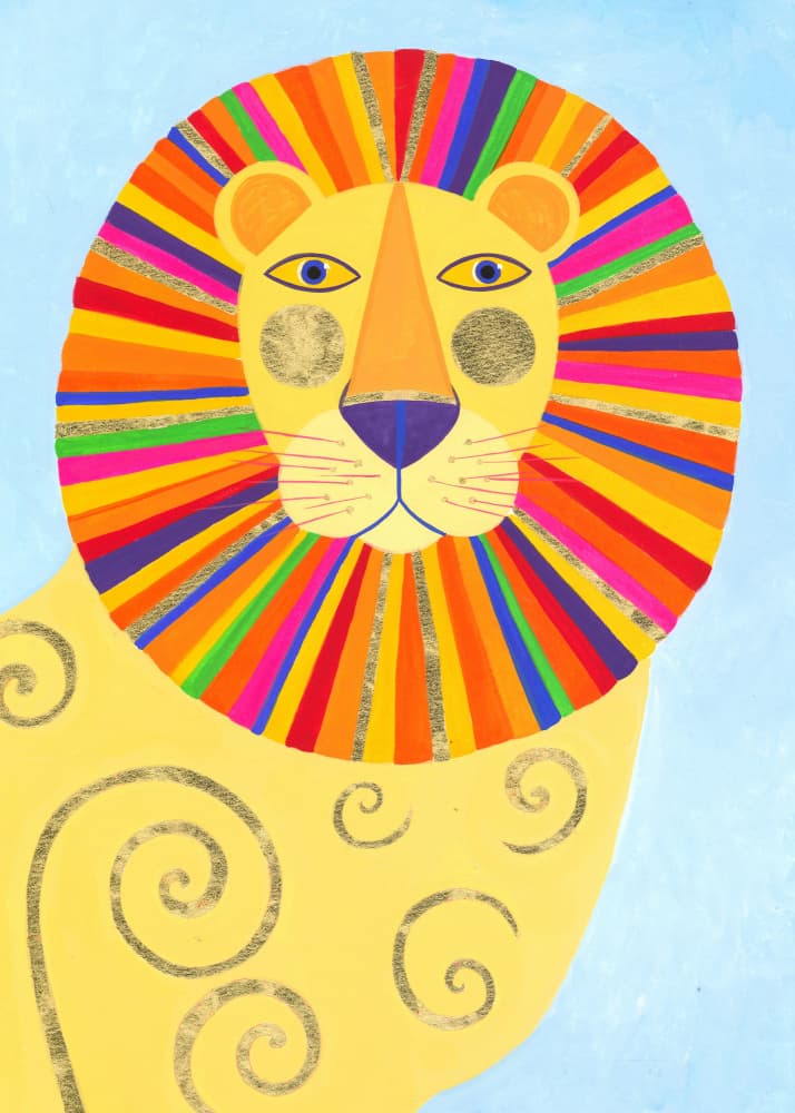 Art Colors Lion by Isabelle Brent — canvas wall art