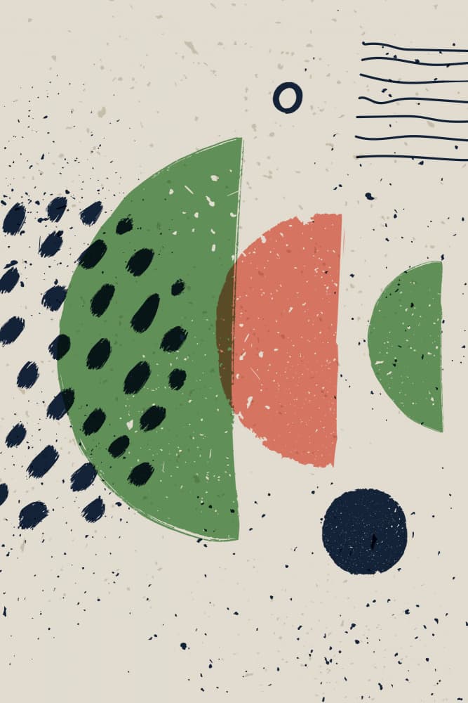 Abstract Green Coral Shapes by jay stanley — canvas wall art