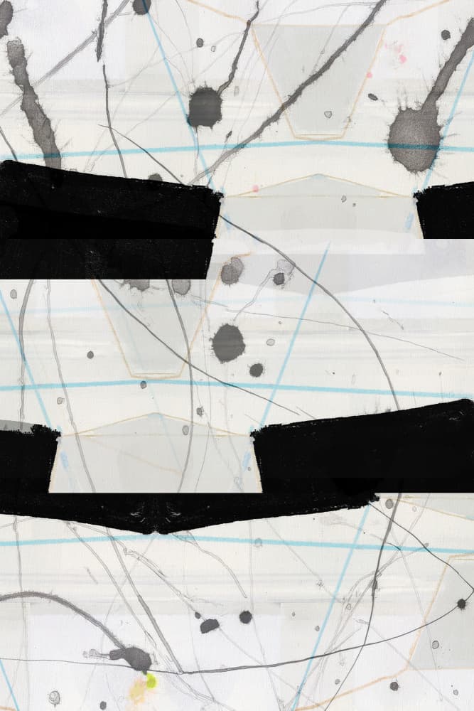 Abstract Black Splatters by cartissi — canvas wall art