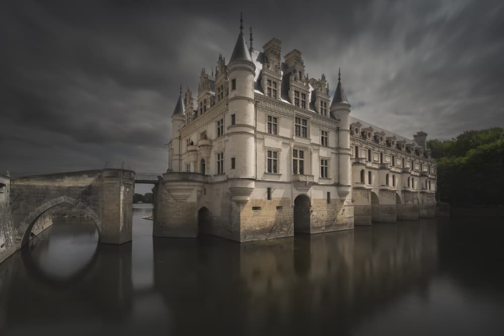 Dramatic Chenonceau Castle by Oskar Baglietto — canvas wall art