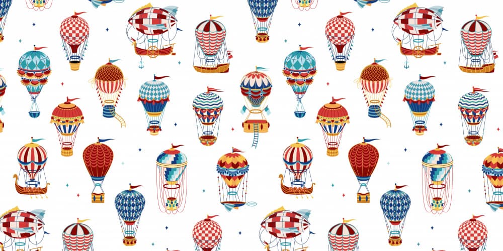 Whimsical Hot Air Balloons by Sue Skellern — canvas wall art