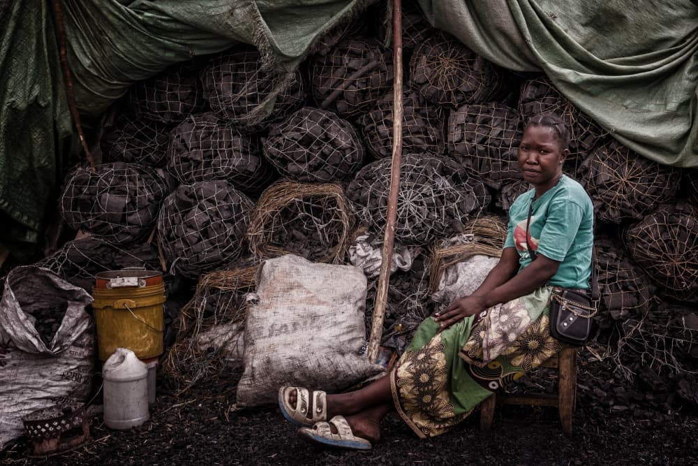 Charcoal Market Seller by Pavol Stranak — canvas wall art